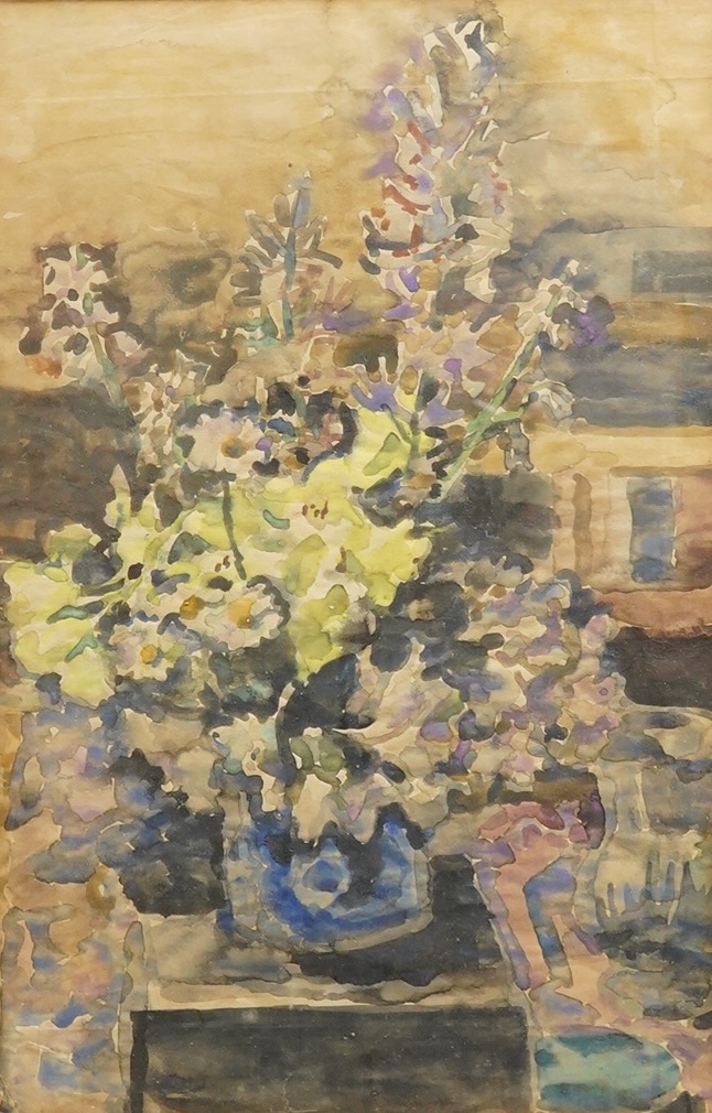 Malcolm Milne (1887-1954), Still life of flowers, watercolour, 34 x 22cm